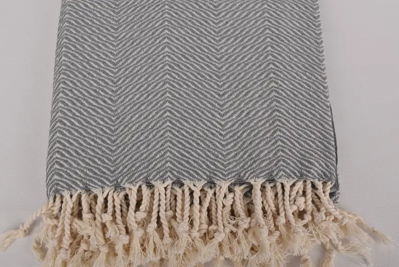 Bathroom Towel, Absorbent towel, 70x40 Cotton Chevron Towel, Sand-resistant Turkish towel for the beach, Soft towel, Bridal Shower Favors - 3