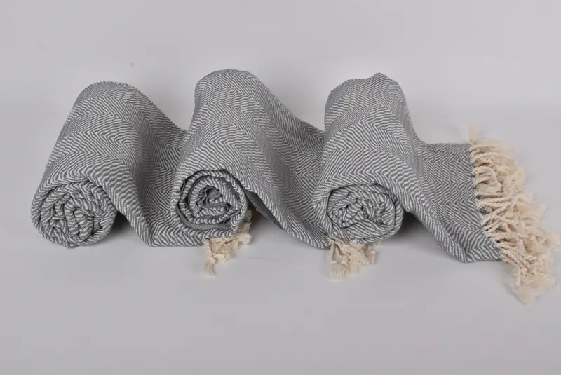Bathroom Towel, Absorbent towel, 70x40 Cotton Chevron Towel, Sand-resistant Turkish towel for the beach, Soft towel, Bridal Shower Favors - 8