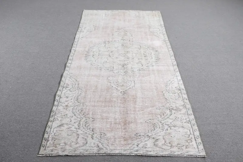 Bronz Yeşil Halı, 4,1x7,9 ft Çiçek Geometrik Tasarım