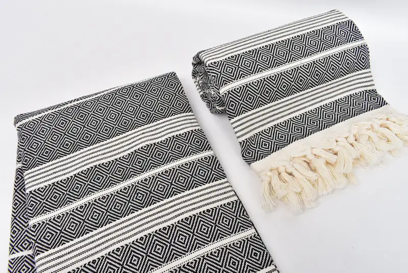 Bachelorette Party Gift, Luxury towel, Turkish Towel Beach Towel, Bridal Gifts, Gym Towel, 70x38 Cotton Diamond Towel, Cute Beach Towel, Thin towel - 7