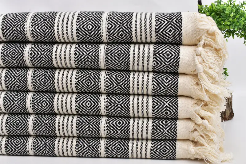 Bachelorette Party Gift, Luxury towel, Turkish Towel Beach Towel, Bridal Gifts, Gym Towel, 70x38 Cotton Diamond Towel, Cute Beach Towel, Thin towel - 3