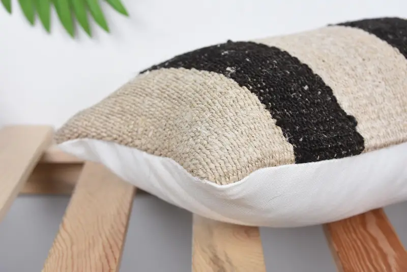 Outdoor Throw Cushion, Art Deco Cushion Cover, Kilim Cushion Sham, Kilim Pillow, 8x16 Beige Cushion Case, Pillow Cover, Turkish Pillow - 6