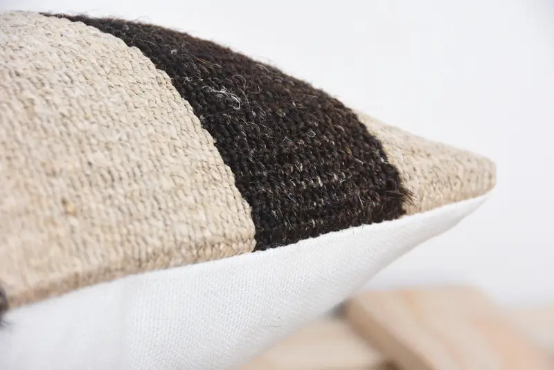 Outdoor Throw Cushion, Art Deco Cushion Cover, Kilim Cushion Sham, Kilim Pillow, 8x16 Beige Cushion Case, Pillow Cover, Turkish Pillow - 7