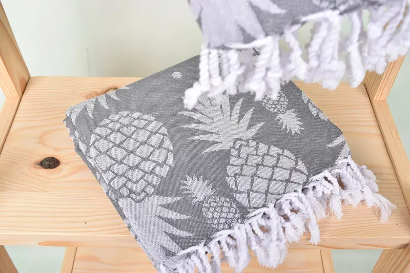 Bridesmaid Gift, Hammam towel, Organic Turkish towel, 70x36 Cotton Pineapple Design Towel, Lightweight Turkish towel for beach, Bachelor Party Gifts - 6