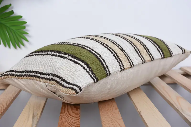 Living Room Throw Cushion, Pillow Case, Pillow for Couch, Kilim Pillow Cover, 12x20 White Pillow, Authentic Pillow Sham, Boho Pillow - 5