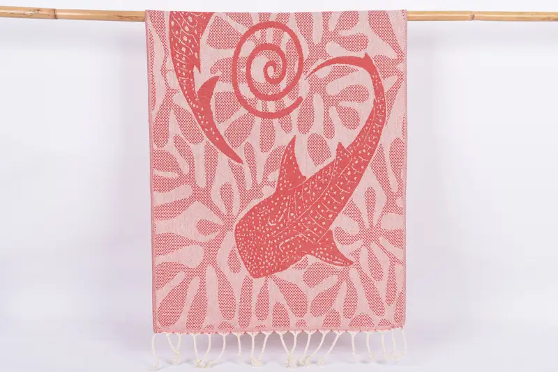 Small Bath Towels, Bathroom Towels, Turkish Hand Towel, Beach Wedding Favor, Personalized Gift For Him, Guest Towel, 40x18 Cotton Whale Design Towel - 1