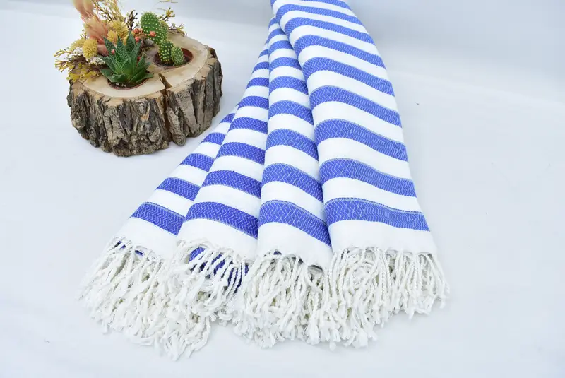 Sand-free peshtemal towel for the beach, Sand-free towel, Bachelorette Party Favors, Quick-dry towel, Christmas Gift, 70x36 Cotton Striped Towel - 3