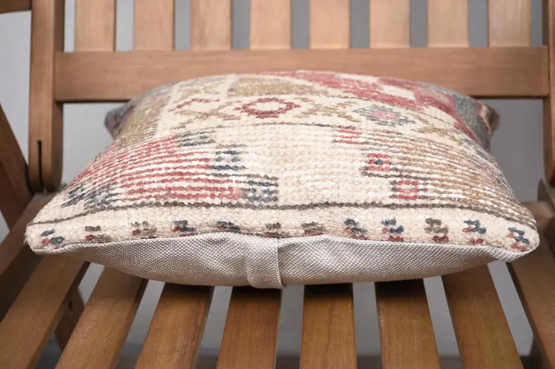 Ikat Pillow, Indoor Pillow Sham, Home Decor Pillow, 14x14 Blue Pillow Case, Decorative Bolster Cushion, Boho Pillow, Cushion Case, Vintage Pillow - 5