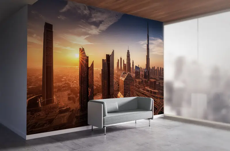 View Wall Print, Sunset Landscape Wall Paper, Landscape Wall Paper, City Wall Poster, Sky Landscape Wall Decor, Landmark Wall Painting, - 9