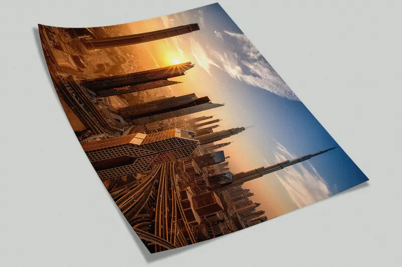 View Wall Print, Sunset Landscape Wall Paper, Landscape Wall Paper, City Wall Poster, Sky Landscape Wall Decor, Landmark Wall Painting, - 5