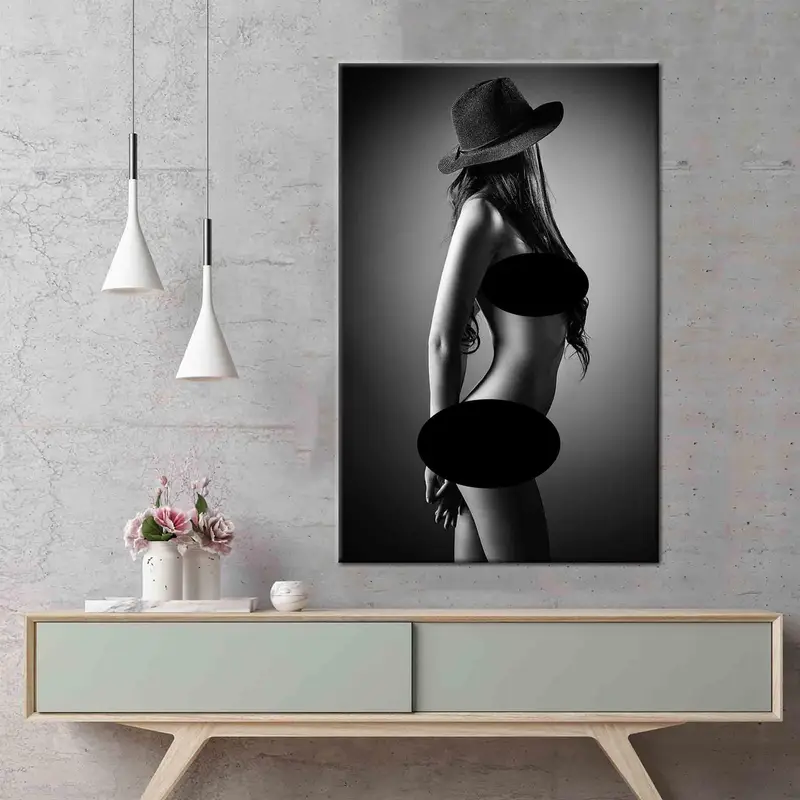 Contemporary Canvas: Sensual Photo of a Naked Woman