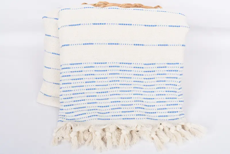 Turkish Tablecloth, Bachelorette Party Favors, Couch Throw Blanket, Personalized Blanket, 98x92 Cotton Striped Design Towel, Decorative Blanket - 5