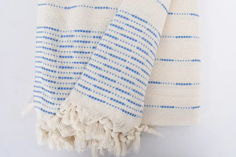 Turkish Tablecloth, Bachelorette Party Favors, Couch Throw Blanket, Personalized Blanket, 98x92 Cotton Striped Design Towel, Decorative Blanket - 8