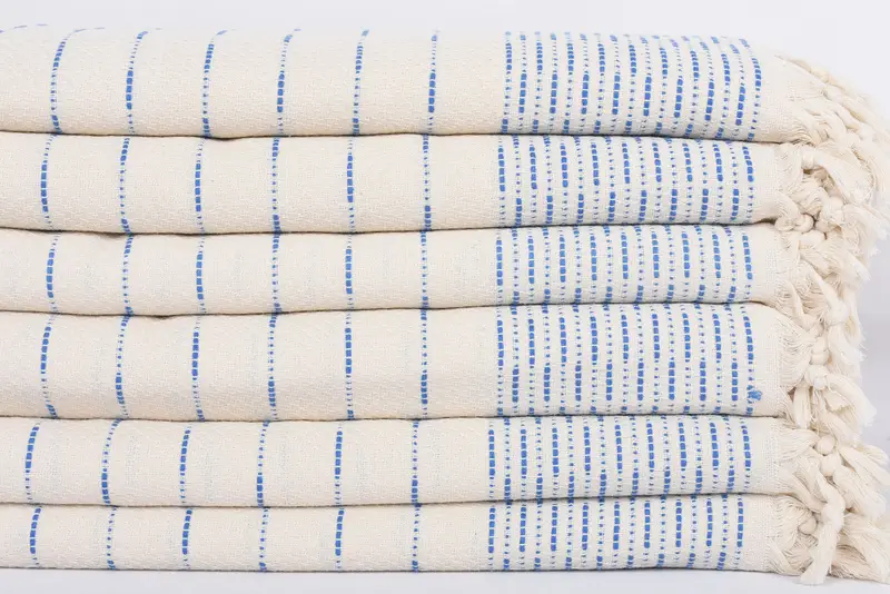 Turkish Tablecloth, Bachelorette Party Favors, Couch Throw Blanket, Personalized Blanket, 98x92 Cotton Striped Design Towel, Decorative Blanket - 3