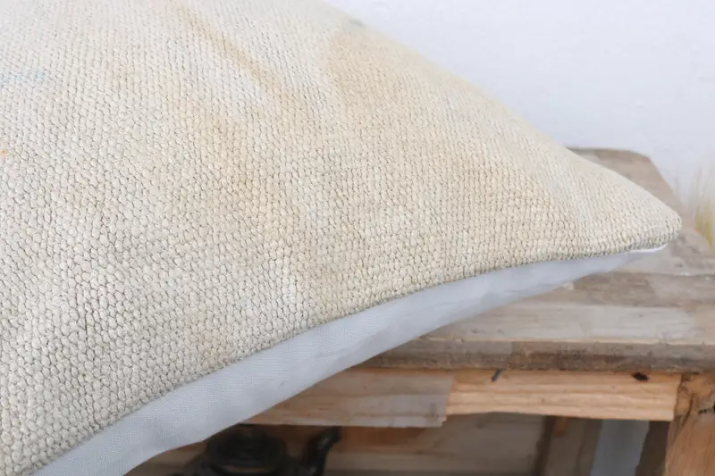 Pillow Cover, Muted Pillow, Vintage Kilim Pillow, 16x16 White Pillow Sham, Retro Pillow Sham, Pillow for Couch, Antique Pillows - 6