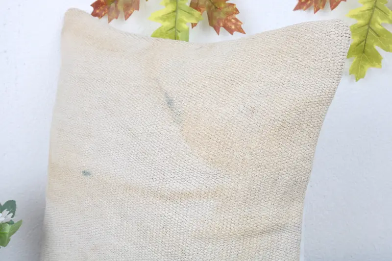Pillow Cover, Muted Pillow, Vintage Kilim Pillow, 16x16 White Pillow Sham, Retro Pillow Sham, Pillow for Couch, Antique Pillows - 5