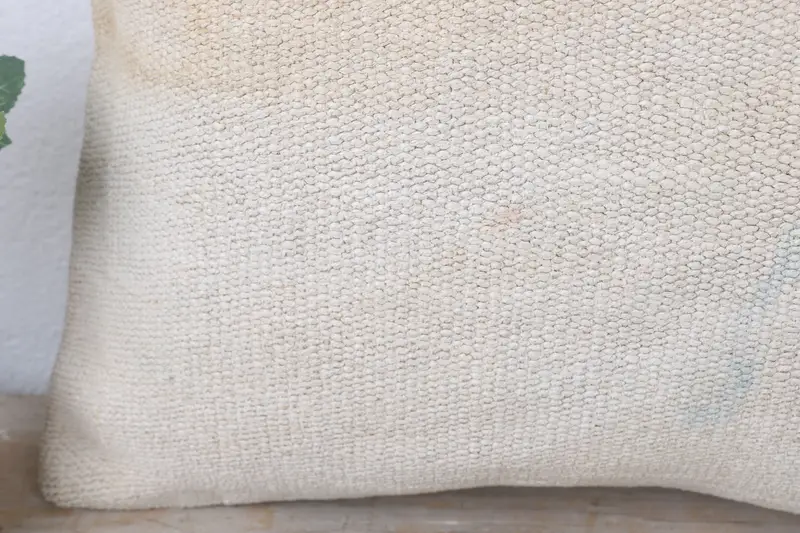 Pillow Cover, Muted Pillow, Vintage Kilim Pillow, 16x16 White Pillow Sham, Retro Pillow Sham, Pillow for Couch, Antique Pillows - 3