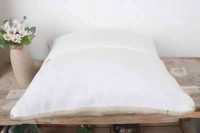 Pillow Cover, Muted Pillow, Vintage Kilim Pillow, 16x16 White Pillow Sham, Retro Pillow Sham, Pillow for Couch, Antique Pillows - 7
