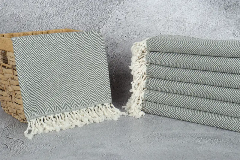 Wedding Gifts Towel, 70x40 Cotton Herringbone Towel, Personalized Gift For Him, Bridesmaid Gifts, Custom Wedding Gifts, Wedding Anniversary Gift - 3