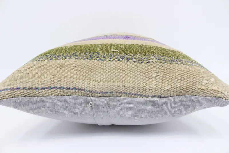 Kilim Cushion Sham, 16x24 Purple Cushion Case, Vintage Kilim Throw Pillow, Tribal Cushion Case, Pillow for Couch, Pillow Sham - 5