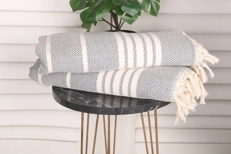 Small Bath Towels, Towel With Name, Wedding Gift, Kitchen Towel, Valentine Day Gift For Her, Boyfriend Christmas Gift, 40x20 Cotton Striped Towel - 3