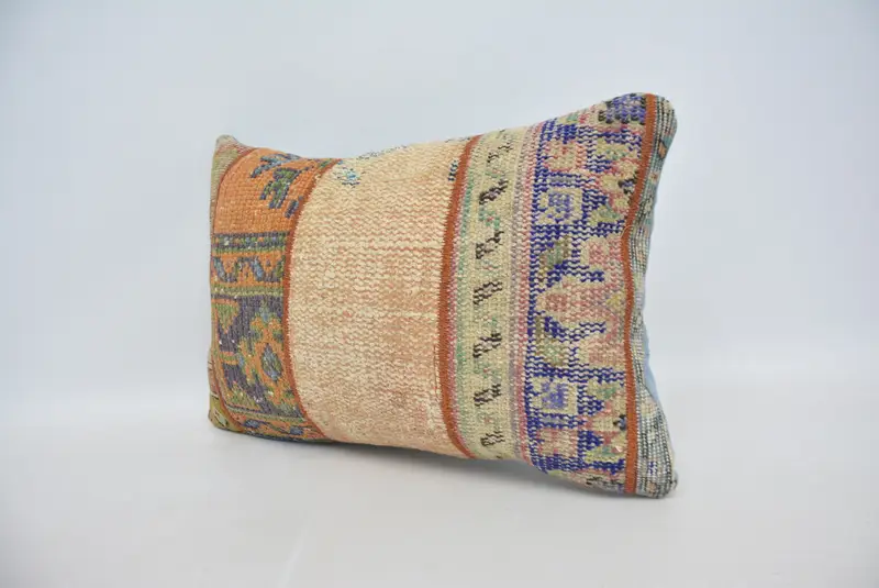 16x24 Beige Pillow Cover, Cushion Case, Customized Pillow Cover, Turkish Pillow, Ethnical Kilim Rug Pillow, Boho Pillow Sham Cover - 4