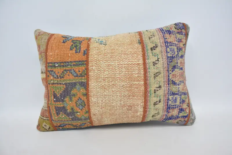 16x24 Beige Pillow Cover, Cushion Case, Customized Pillow Cover, Turkish Pillow, Ethnical Kilim Rug Pillow, Boho Pillow Sham Cover - 1