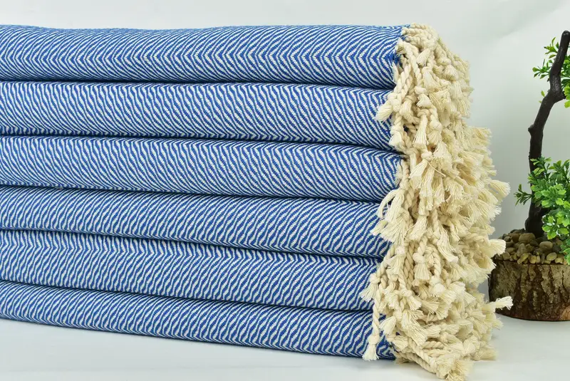 Lightweight Turkish towel, Turkish Towel Monogram, Sand-free towel, Embroidery Towels, Custom Towel, 70x40 Cotton Chevron Towel, Beach Wedding Favor - 3
