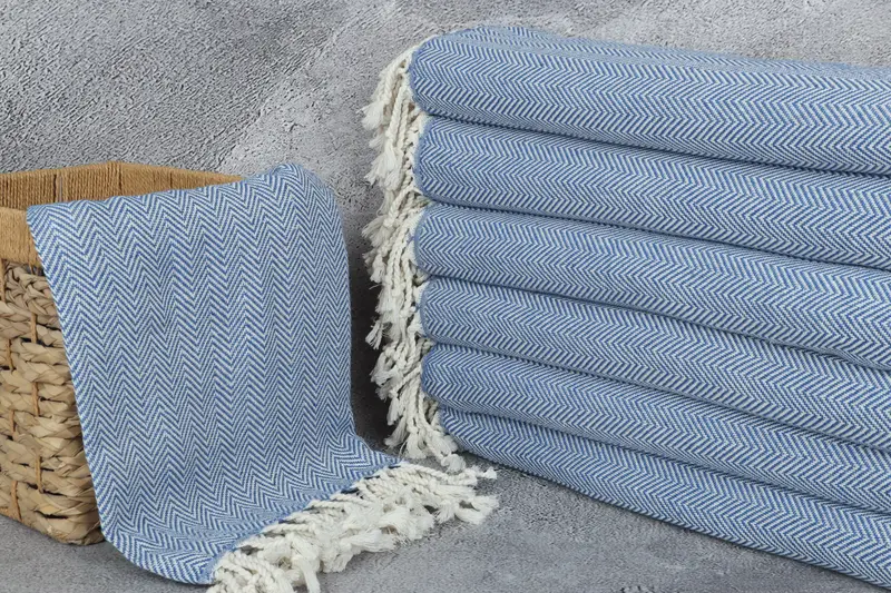 Cotton towel, Bridesmaid Gifts Personalized, 70x40 Cotton Herringbone Towel, Lightweight towel, Customized Turkish Towel, Quick-dry towel - 3