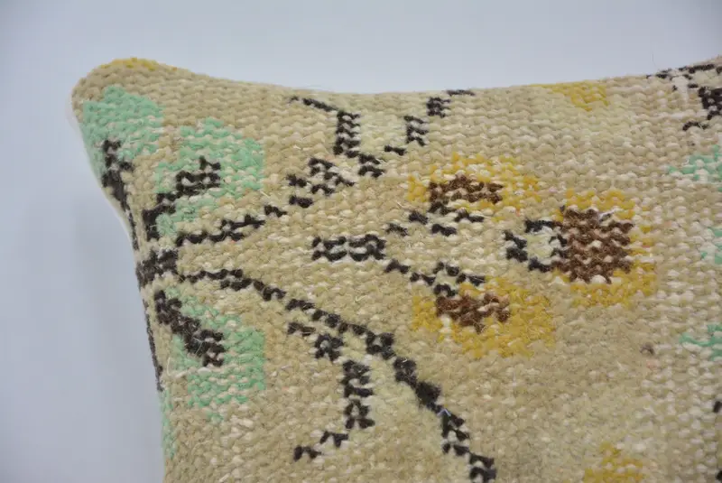 Ethnic Pillow Cover Pillow, Throw Kilim Pillow, Accent Throw Pillow Case, Cushion Case, 12x12 Beige Cushion Case, Antique Pillows, Pillow for Sofa - 2