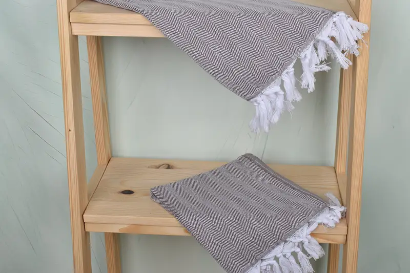 Organic Towel, Custom Name Towel, Wedding Gifts Towel, 36x18 Cotton Herringbone Towel, Personalized Gifts, Turkish Tea Towel, Small Bath Towels - 5