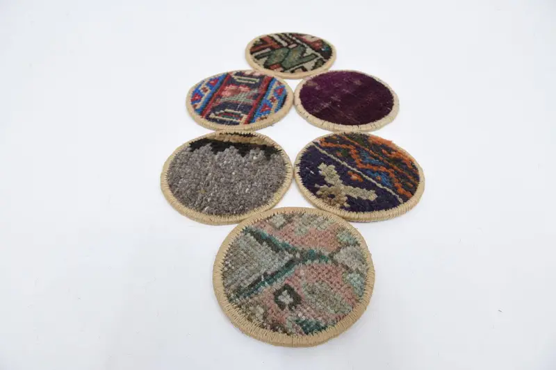 Blauer und brauner Kelim-Untersetzer, einzigartiger und langlebiger Untersetzer