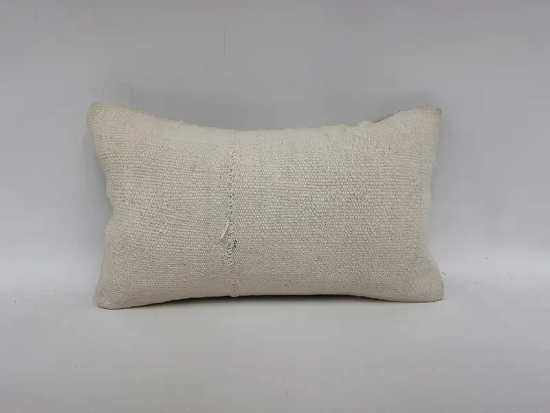 Antik Kissen, 12x20 weißer Kissengehäuse, Kissen, rustikaler Kissenabdeckung, Innenarchitektin Kissen, dekoratives Kissenkissen, Kissen für Couch - 1