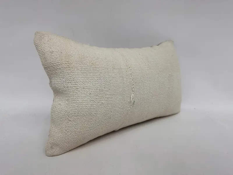 Antik Kissen, 12x20 weißer Kissengehäuse, Kissen, rustikaler Kissenabdeckung, Innenarchitektin Kissen, dekoratives Kissenkissen, Kissen für Couch - 3