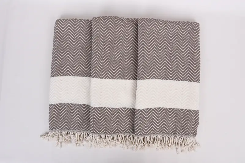 Customized Towels, Summer Gift, Housewarming Gift, Sand-resistant Turkish towel for the beach, Turkish beach towel, 70x40 Cotton Zig zag Towel - 7
