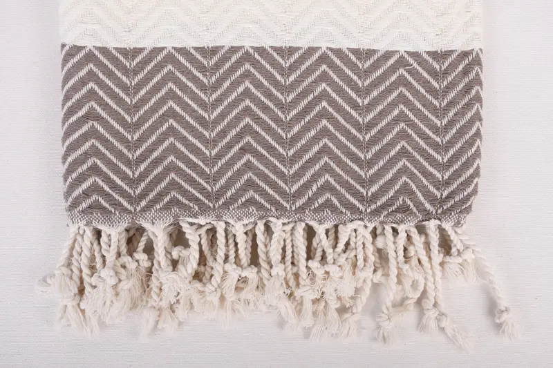 Customized Towels, Summer Gift, Housewarming Gift, Sand-resistant Turkish towel for the beach, Turkish beach towel, 70x40 Cotton Zig zag Towel - 3