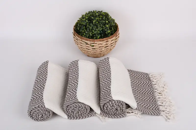 Customized Towels, Summer Gift, Housewarming Gift, Sand-resistant Turkish towel for the beach, Turkish beach towel, 70x40 Cotton Zig zag Towel - 8