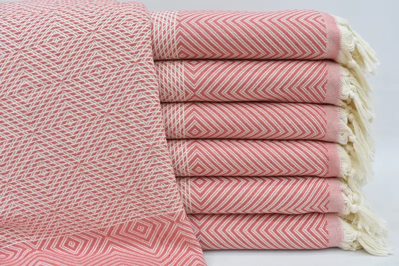 Personalized Bohemian Pink & White Throw, 91x79 Inches