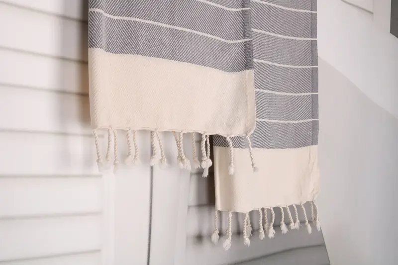 Personalized Kitchen Towel, Turkish Hand Towel, Turkish Tea Towel, Customized Turkish Towel, 36x16 Cotton Striped Towel, Bathroom Hand Towel - 8