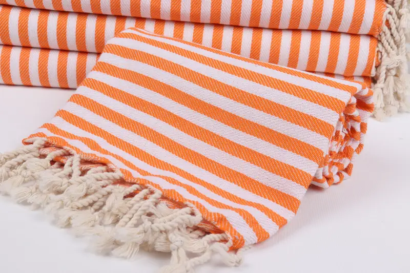 Family Gift Basket, Welcome Wedding Gift, Turkish Towel Set, Custom Wedding Gifts, Hammam towel, 70x40 Cotton Striped Towel, Handmade Gift - 4