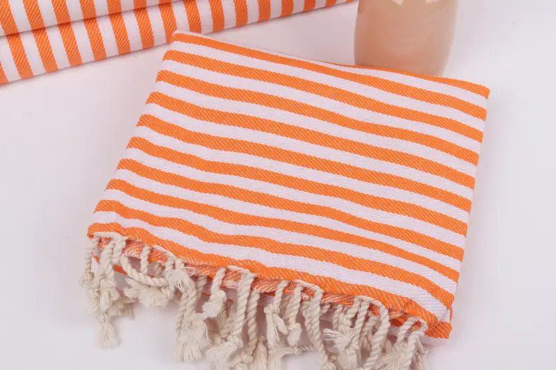 Family Gift Basket, Welcome Wedding Gift, Turkish Towel Set, Custom Wedding Gifts, Hammam towel, 70x40 Cotton Striped Towel, Handmade Gift - 5