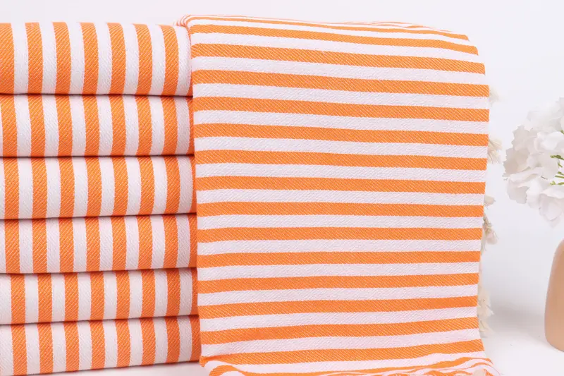 Family Gift Basket, Welcome Wedding Gift, Turkish Towel Set, Custom Wedding Gifts, Hammam towel, 70x40 Cotton Striped Towel, Handmade Gift - 2