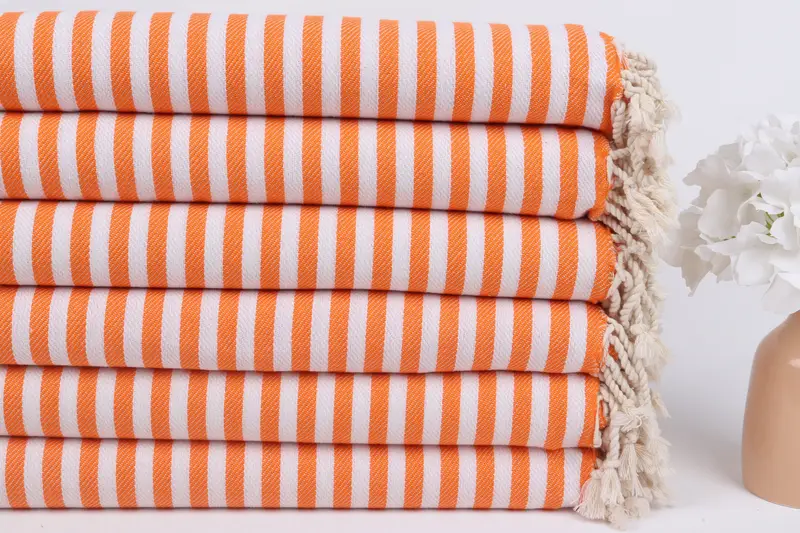 Family Gift Basket, Welcome Wedding Gift, Turkish Towel Set, Custom Wedding Gifts, Hammam towel, 70x40 Cotton Striped Towel, Handmade Gift - 3