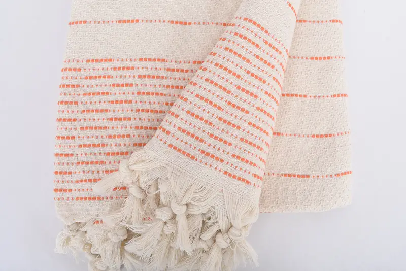 Bridal Shower Gift, Bachelorette Party Gifts Bridesmaids, Bachelorette Gifts, Organic Throw, Personalized Gifts, 98x92 Cotton Striped Design Towel - 8