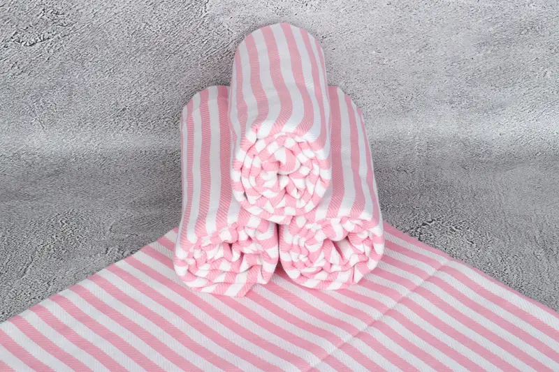 Cotton towel, Wedding Gifts Towel, Turkish Towel Set, Sand-free towel, Lightweight Turkish towel for beach, 70x40 Cotton Striped Towel, Gift Towel - 7
