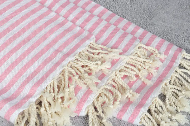 Cotton towel, Wedding Gifts Towel, Turkish Towel Set, Sand-free towel, Lightweight Turkish towel for beach, 70x40 Cotton Striped Towel, Gift Towel - 5