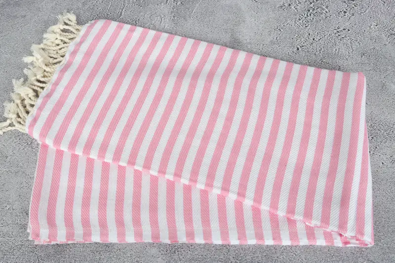 Cotton towel, Wedding Gifts Towel, Turkish Towel Set, Sand-free towel, Lightweight Turkish towel for beach, 70x40 Cotton Striped Towel, Gift Towel - 6