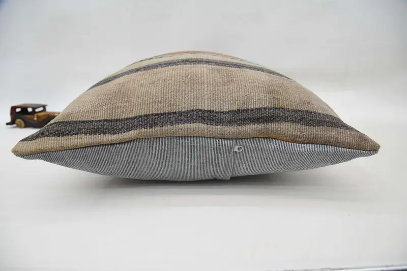 Gift Pillow, Turkish Kilim Pillow, Patio Cushion Case, Pillow Case, Toss Pillow Sham, Boho Pillow, 20x28 Brown Pillow Cover, Garden Cushion Cover - 6