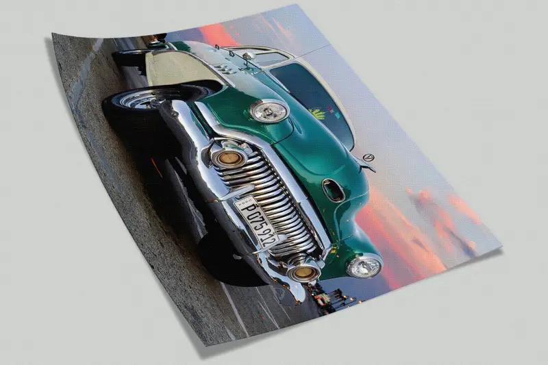 3D Paper Art, Retro Car Paper Art, Car Lover Gift Wall Print, Classic Car Wall Mural, Garage Wall Stickers, Gift For House, Car Wall Decor - 8