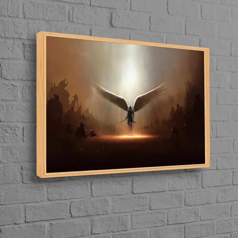 Warrior Angel Michael Angel Trendy Printed Canvas Art